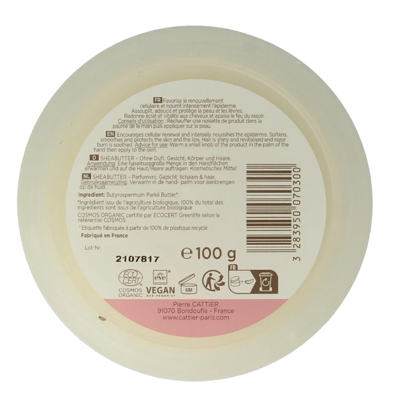 Cattier Sheabutter 100.00 Gram