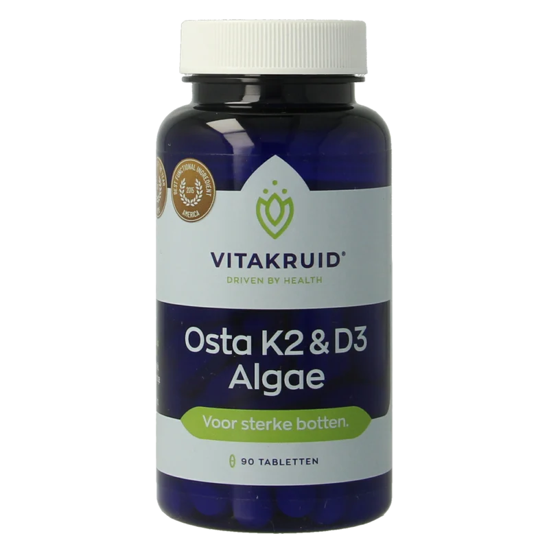 Vitakruid Osta K2 & D3 Algae met Calcium & Magnesium 90.00 Tabletten