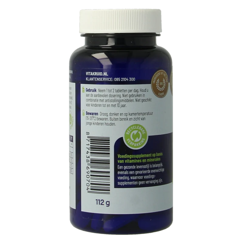 Vitakruid Osta K2 & D3 Algae met Calcium & Magnesium 90.00 Tabletten