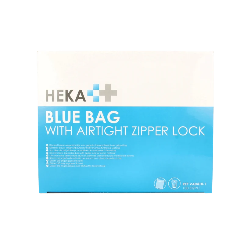 Heka Bluebag stoma afvalzakje gripsluiting niet-steriel 100.00 Stuks