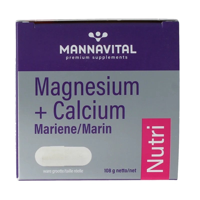 Mannavital Mariene magnesium + calcium platinum 120 Vegetarische capsules