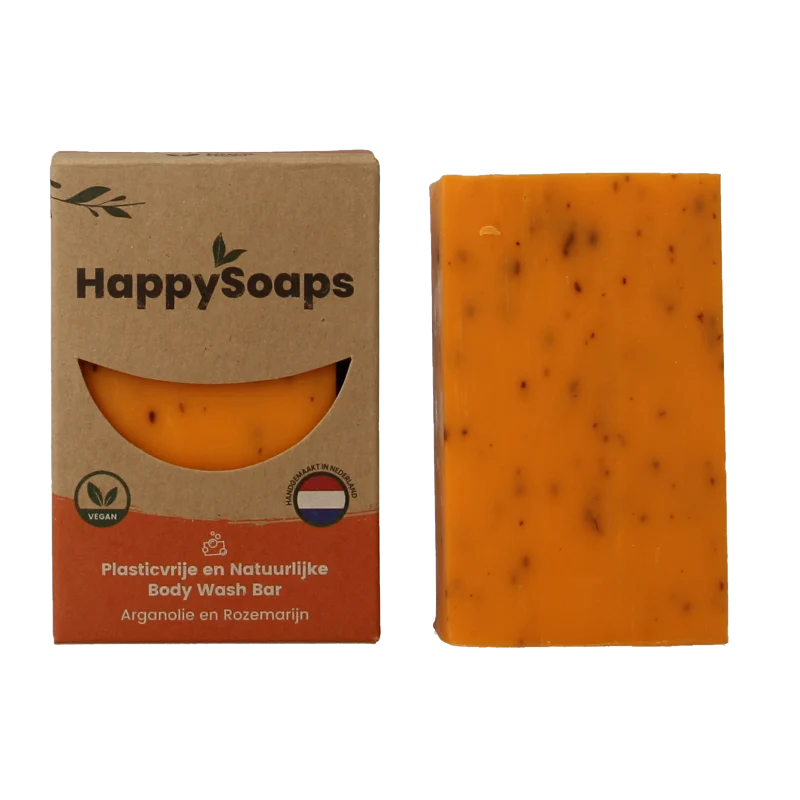 Happysoaps Body bar arganolie en rozemarijn 100 Gram
