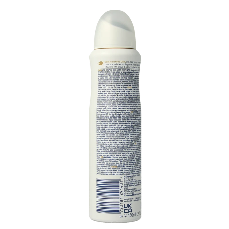 Dove Deodorant spray advanced acai & waterlily 150.00 Milliliter