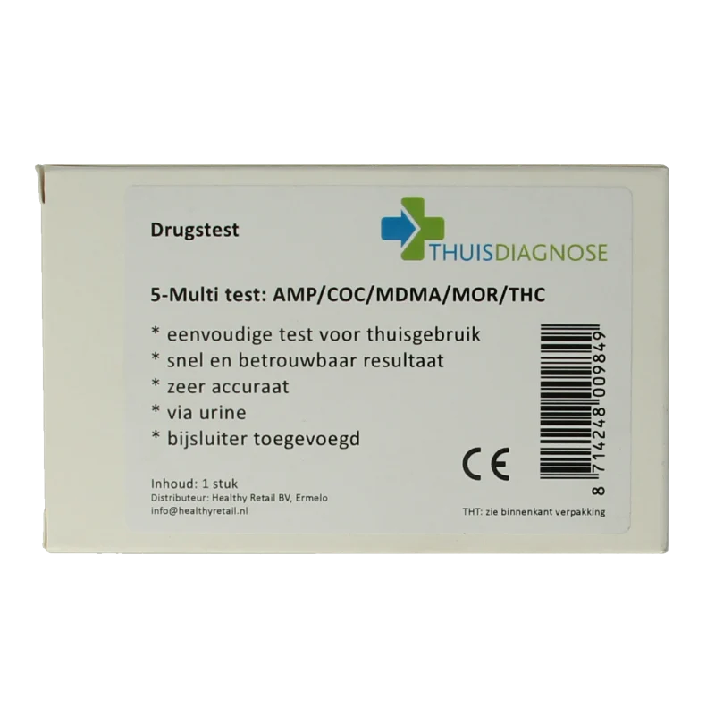 Thuis-diagnose Drugtest urine 5 soorten drugs 1 Stuks