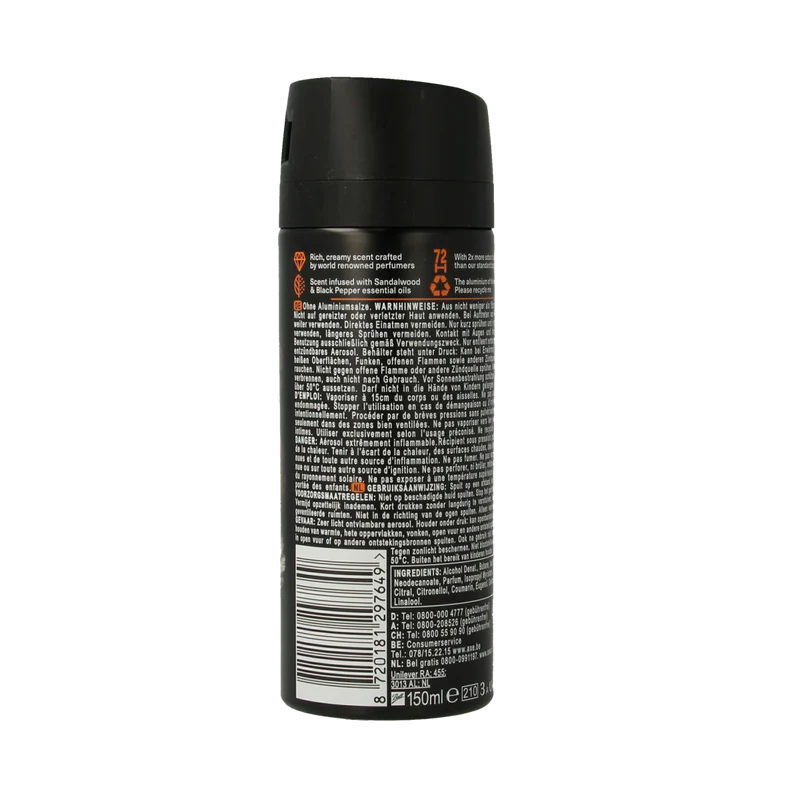 AXE Deodorant bodyspray kenobi copper santal 150.00 Milliliter