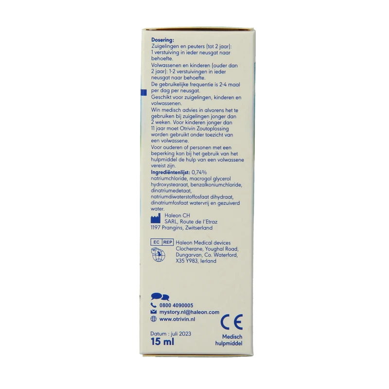 Otrivin Zoutoplossing neusspray 15.00 Milliliter