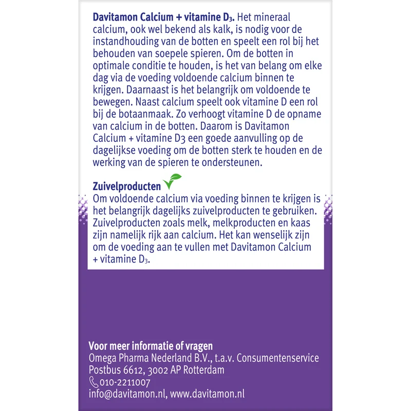 Davitamon Calcium & D3 mint 60.00 Kauwtabletten