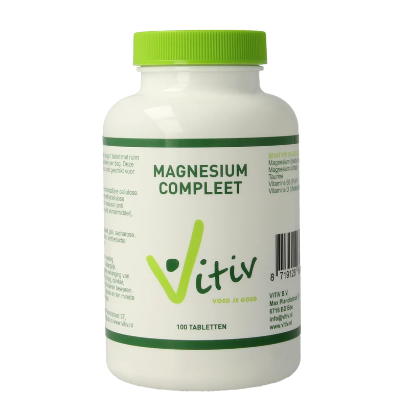 Vitiv Magnesium compleet met taurine 100 Tabletten