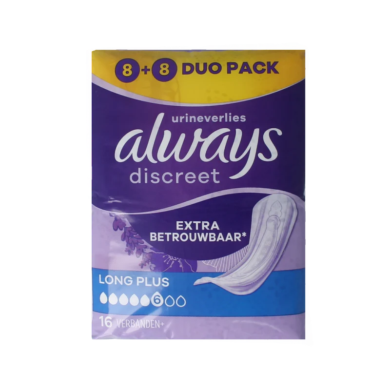 Always Discreet long+ 16 Stuks