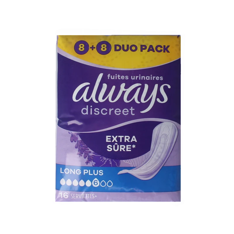 Always Discreet long+ 16 Stuks