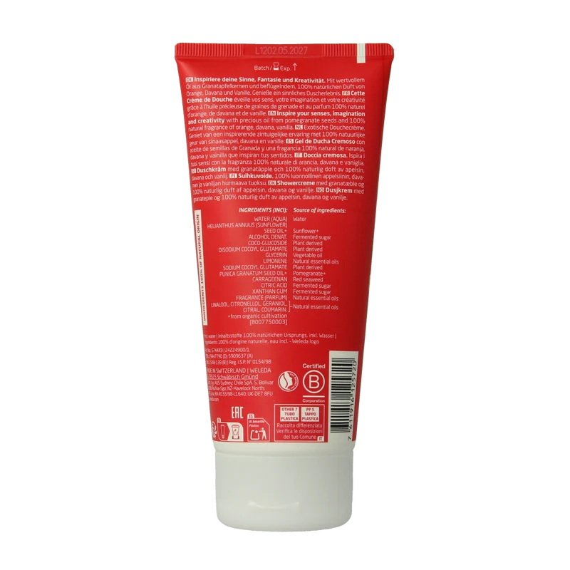 Weleda Inspire douchecreme 200.00 Milliliter