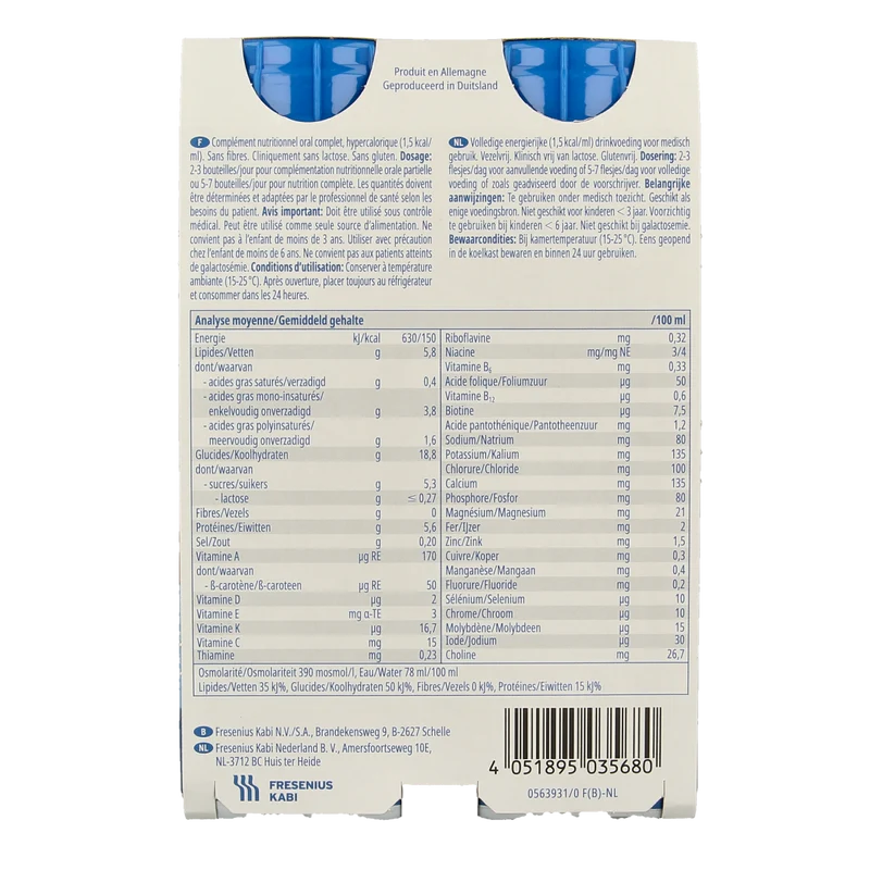 Fresubin Energy drink tropische vruchten 200ml 4.00 Stuks
