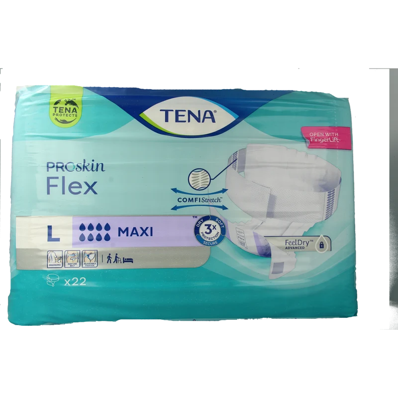 Tena Proskin flex maxi L 22.00 Stuks