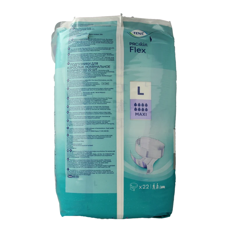 Tena Proskin flex maxi L 22.00 Stuks