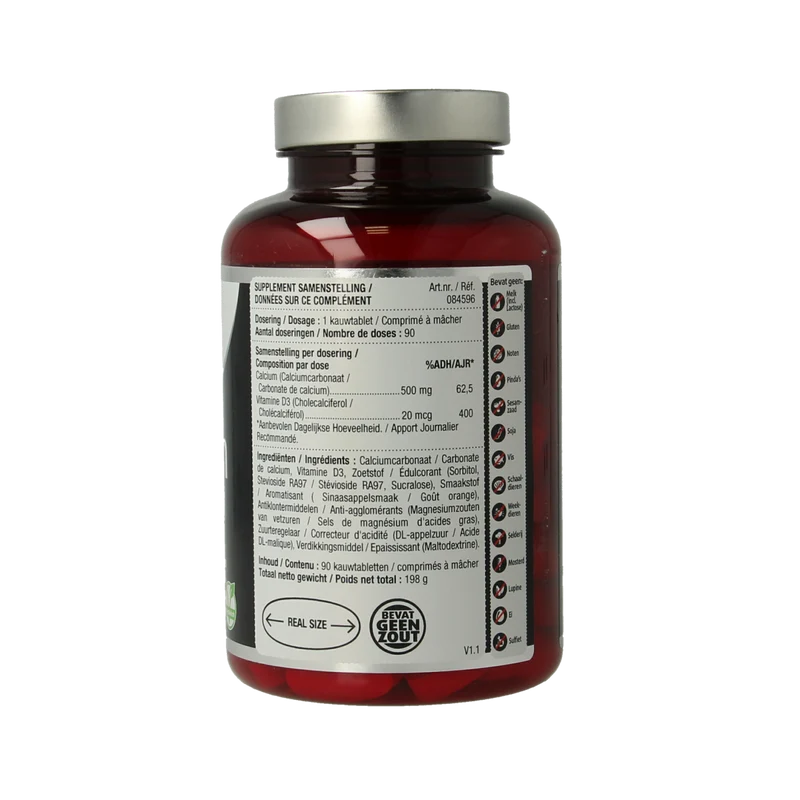 Lucovitaal Calcium 500mg + D3 20mcg 90.00 Kauwtabletten