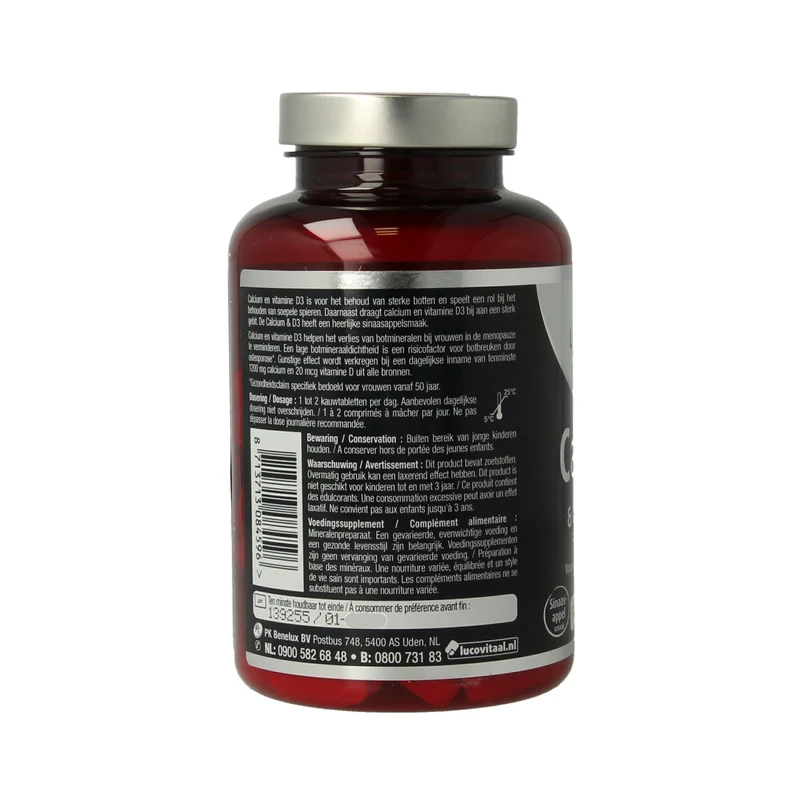 Lucovitaal Calcium 500mg + D3 20mcg 90.00 Kauwtabletten