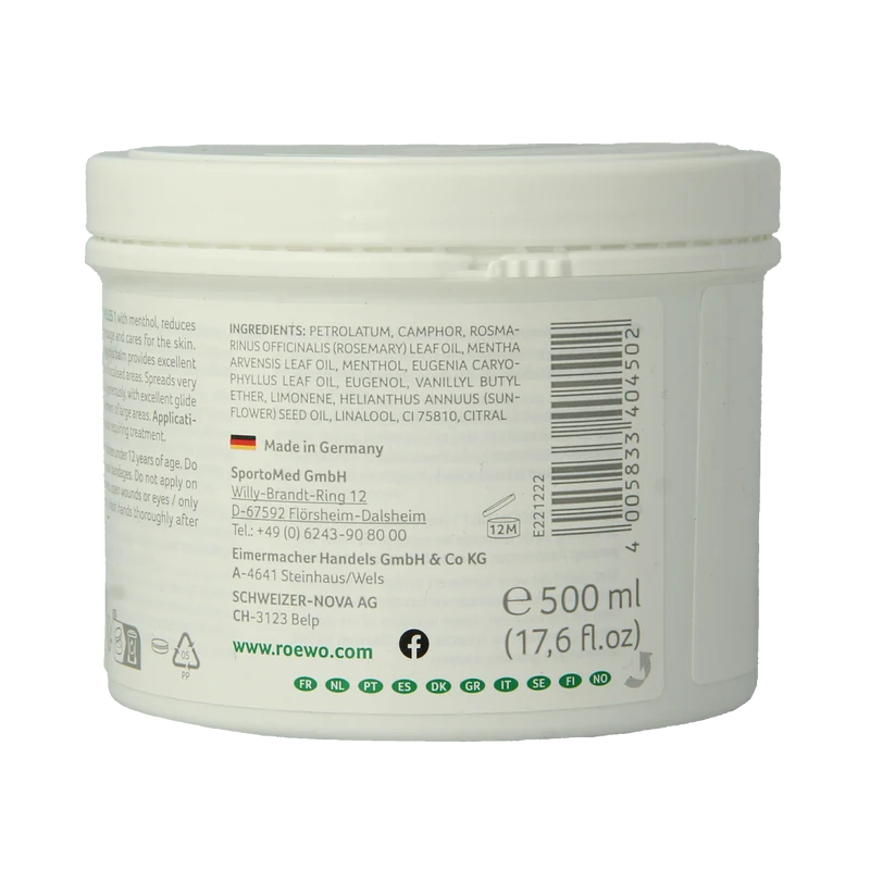 Rowo Zalf 1 cooling zalf pot 500.00 Milliliter