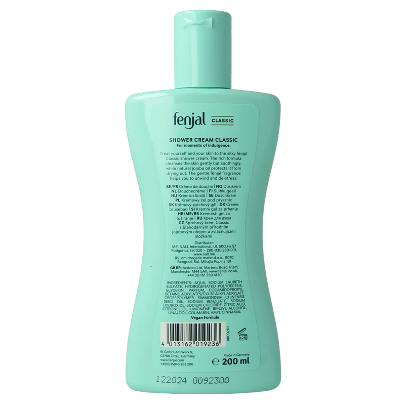 Fenjal Shower creme classic 200.00 Milliliter
