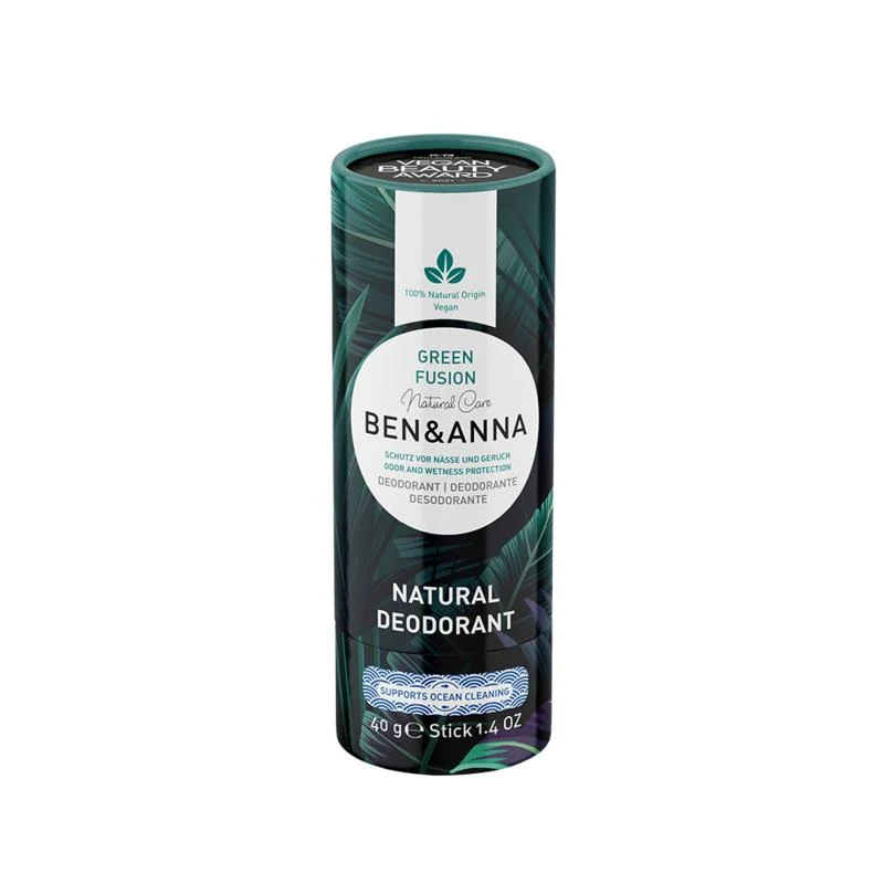 Ben & Anna Deodorant green fusion papertube 40.00 Gram