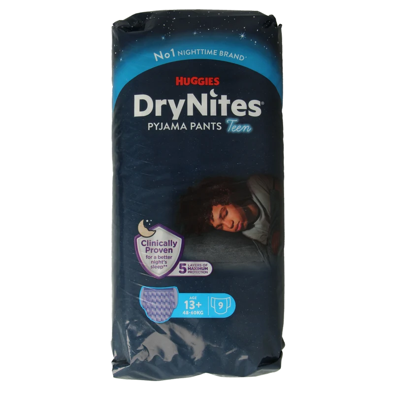 Huggies Drynites teen 13+kg boy 9.00 Stuks