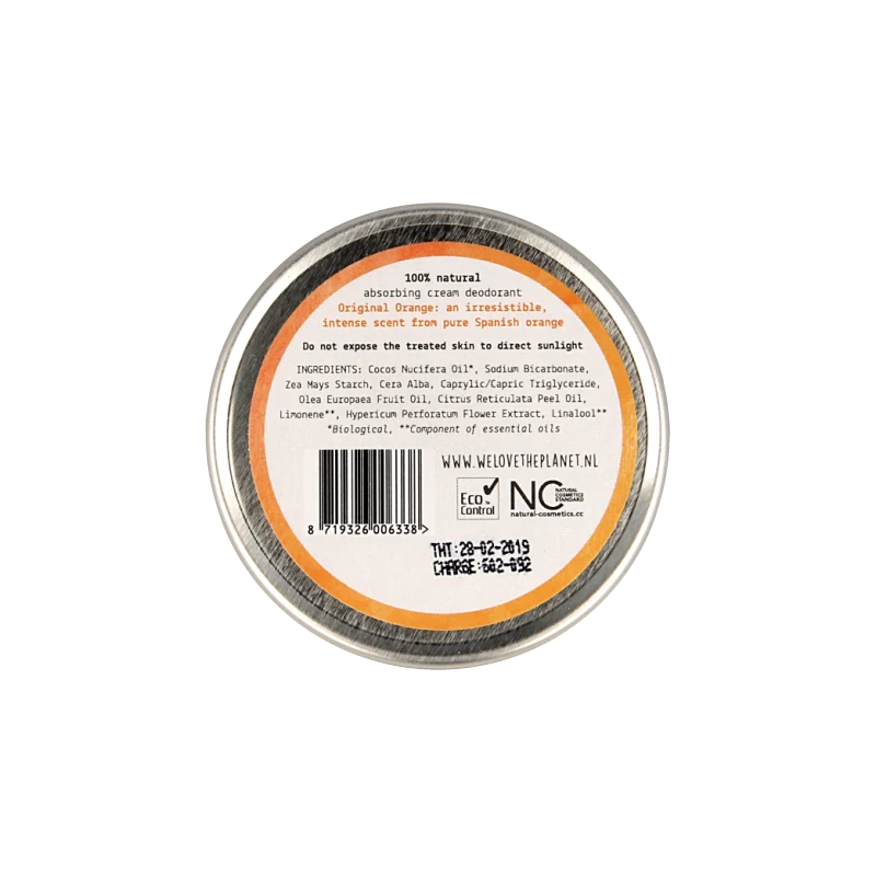 We Love The planet 100% natural deodorant original orange 48 Gram