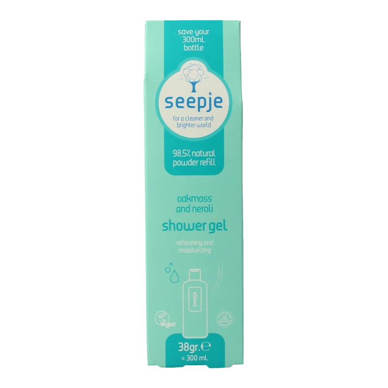 Seepje Showergel oakmoss and neroli navulling 38 Gram