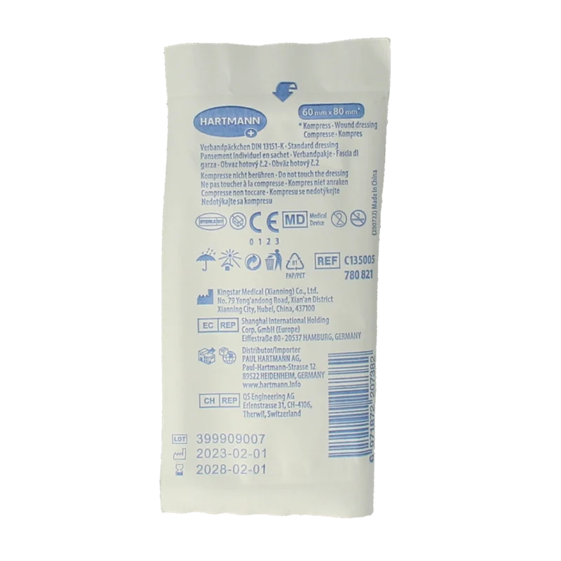 Hartmann Snelverband klein 6 x 8 cm 1.00 Stuks