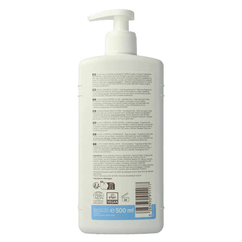 Cattier Bodylotion aloe vera/primrose 500 Milliliter