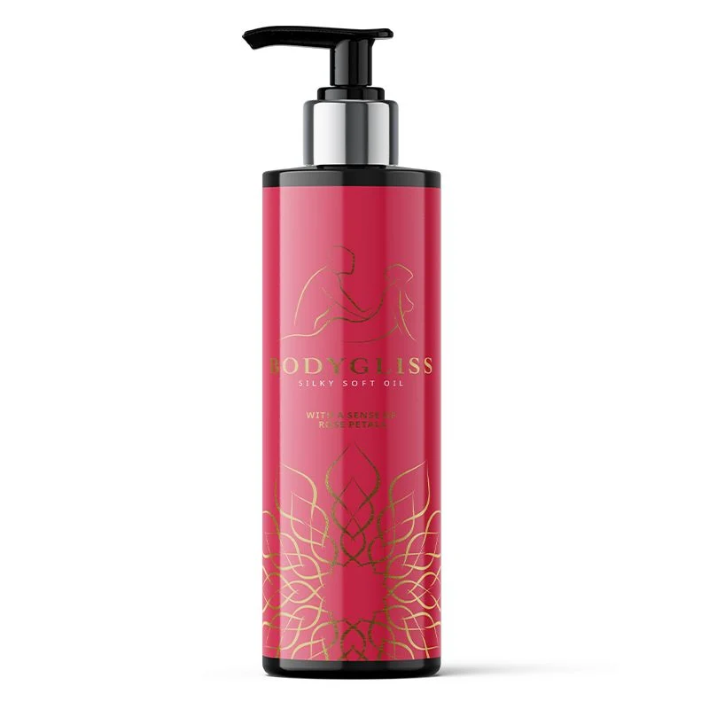 Bodygliss Silky soft massageolie rose petal 150.00 Milliliter