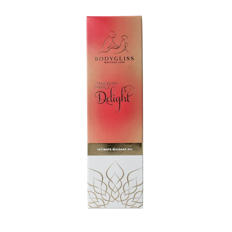 Bodygliss Silky soft massageolie champagne strawberry 150.00 Milliliter