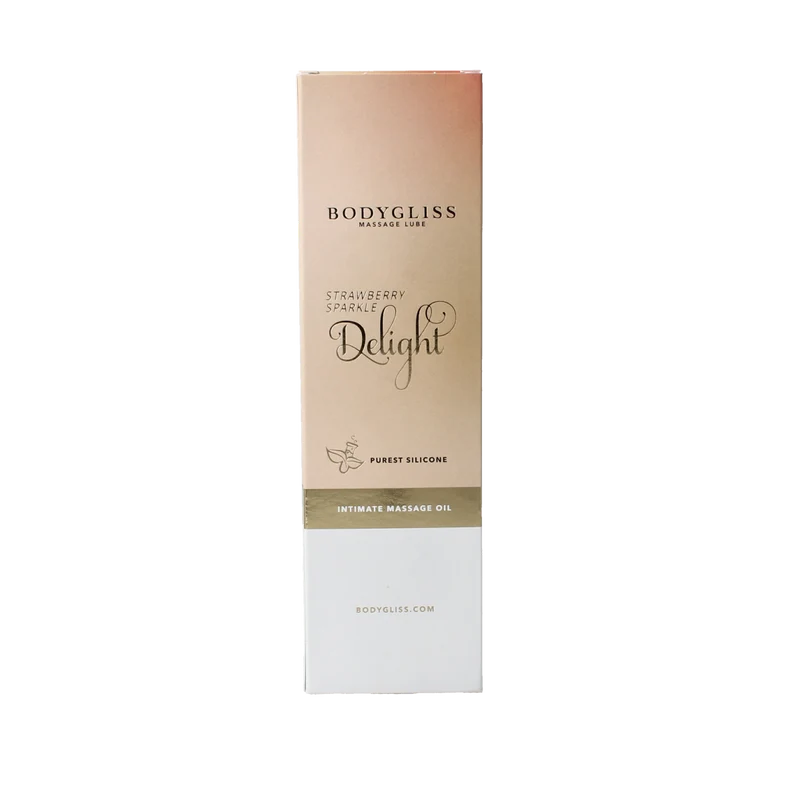 Bodygliss Silky soft massageolie champagne strawberry 150.00 Milliliter