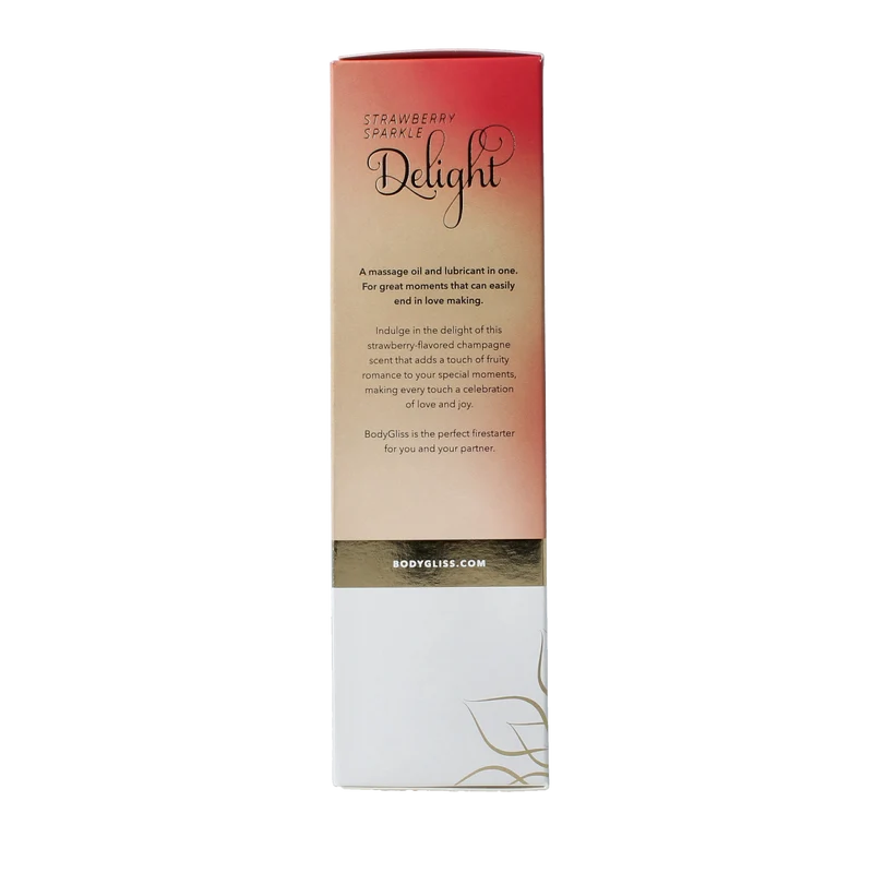 Bodygliss Silky soft massageolie champagne strawberry 150.00 Milliliter