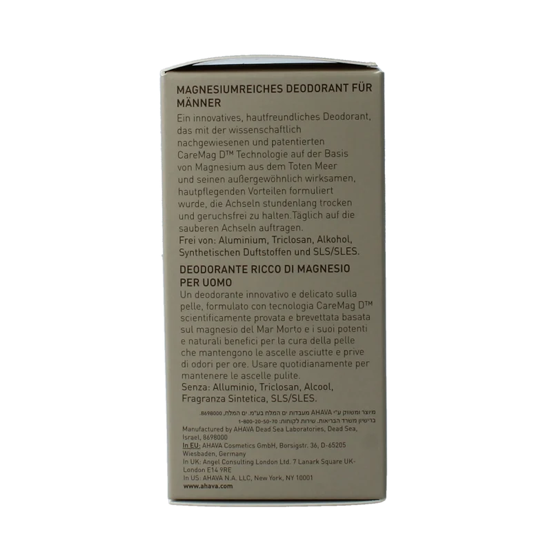 Ahava Men deodorant roll on magnesium rich 50.00 Milliliter