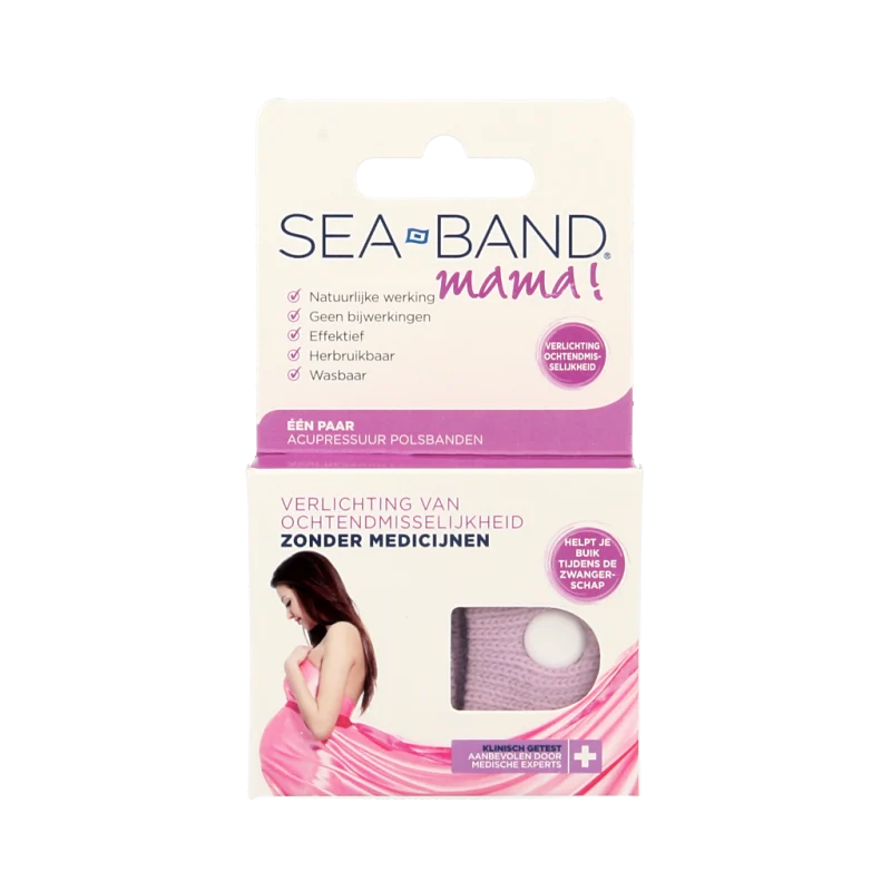 Sea Band Polsband zwangerschap roze 1 Paar
