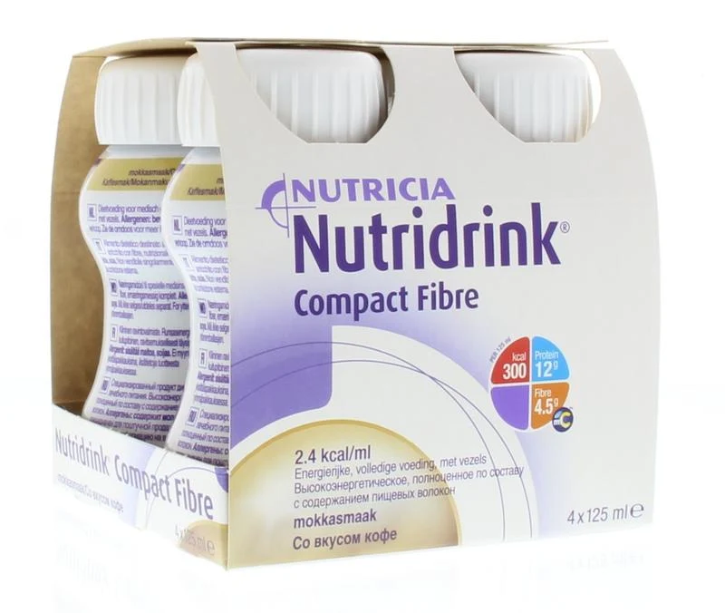 Nutridrink Compact fibre mokka 125ml 4.00 Stuks