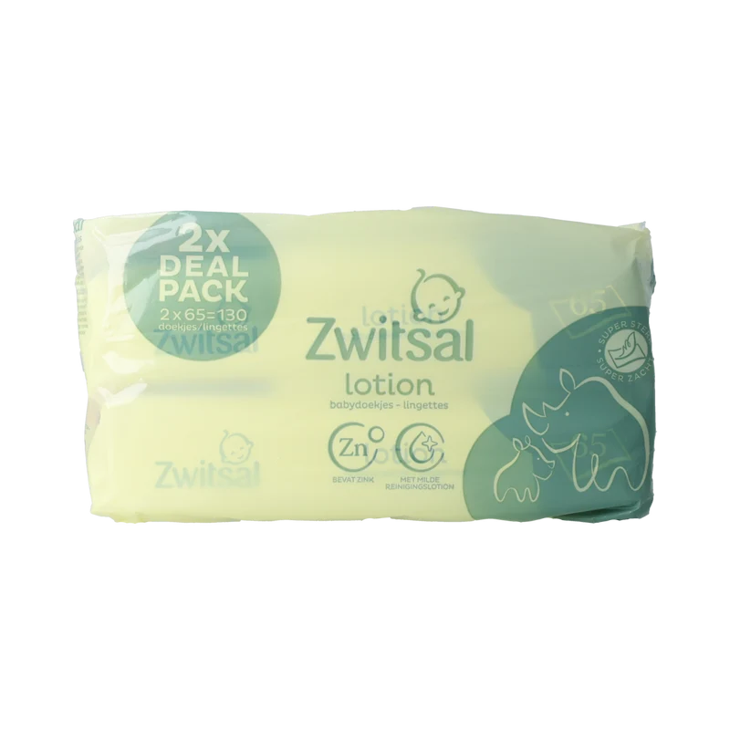 Zwitsal Billendoekjes met lotion 65 stuks 2.00 Stuks