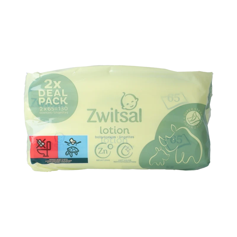 Zwitsal Billendoekjes met lotion 65 stuks 2.00 Stuks