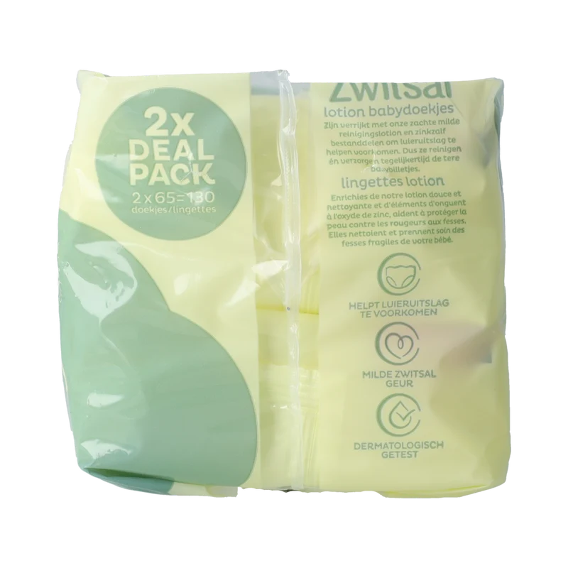 Zwitsal Billendoekjes met lotion 65 stuks 2.00 Stuks