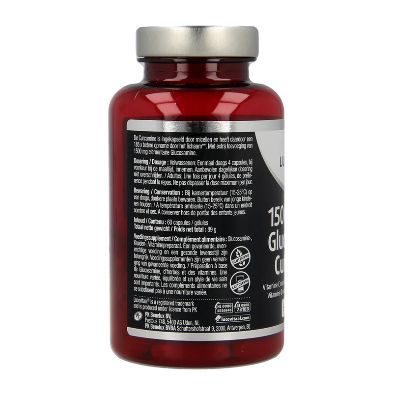 Lucovitaal Glucosamine & curcumine 1500/40mg 60.00 Capsules