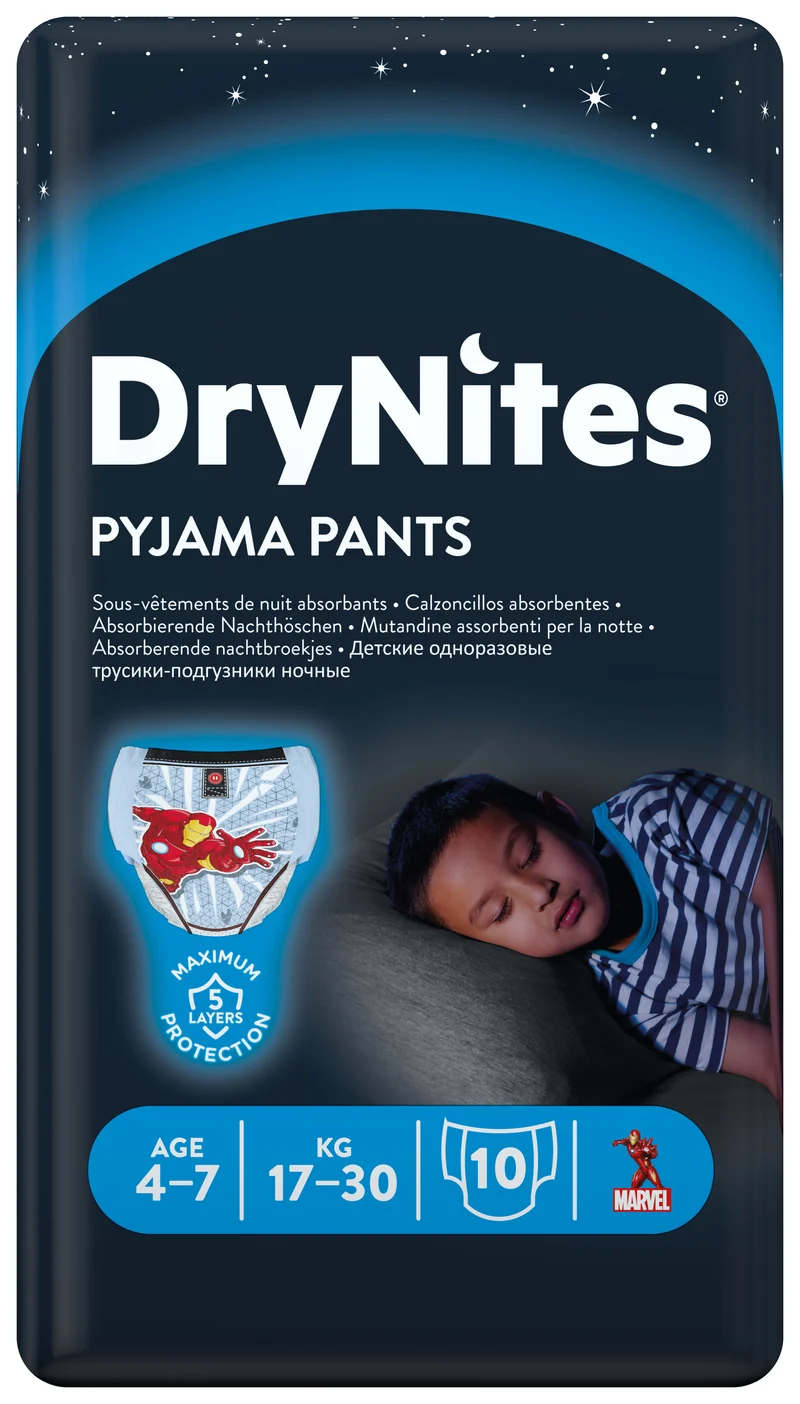 Huggies Drynites boy 4-7 jaar 10.00 Stuks
