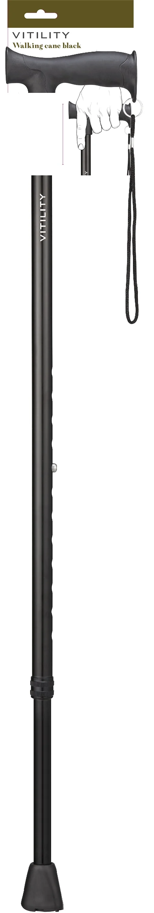 Vitility Wandelstok zwart 1.00 Stuks
