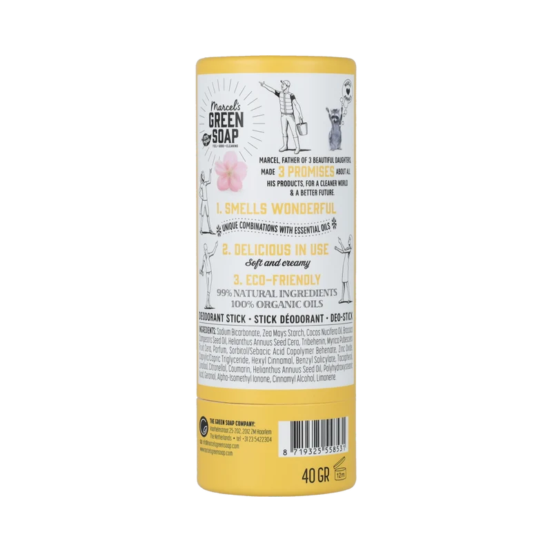 Marcel's Green Soap Deodorant stick vanilla & cherry blossom 40.00 Gram