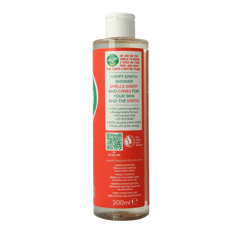 Happy Earth Pure showergel floral patchouli 300.00 Milliliter