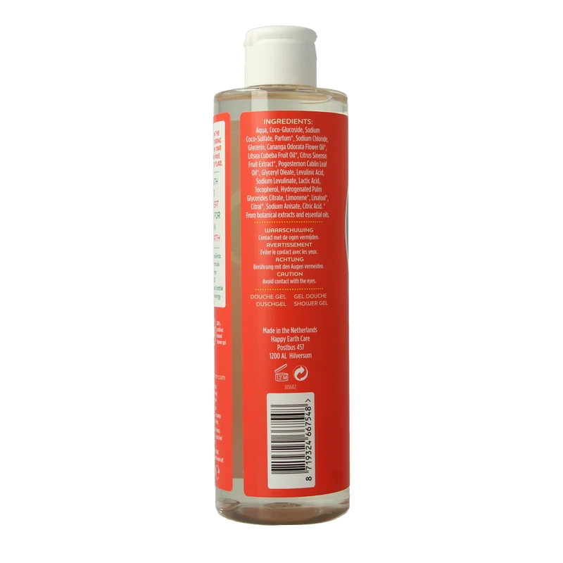 Happy Earth Pure showergel floral patchouli 300.00 Milliliter