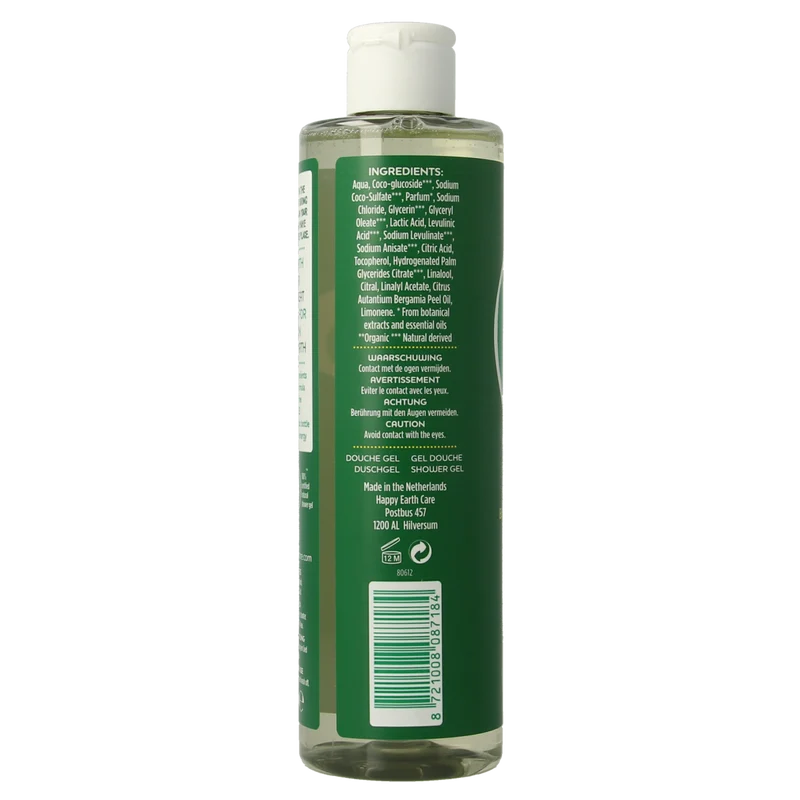 Happy Earth Douchegel bergamot cedarwood 300.00 Milliliter