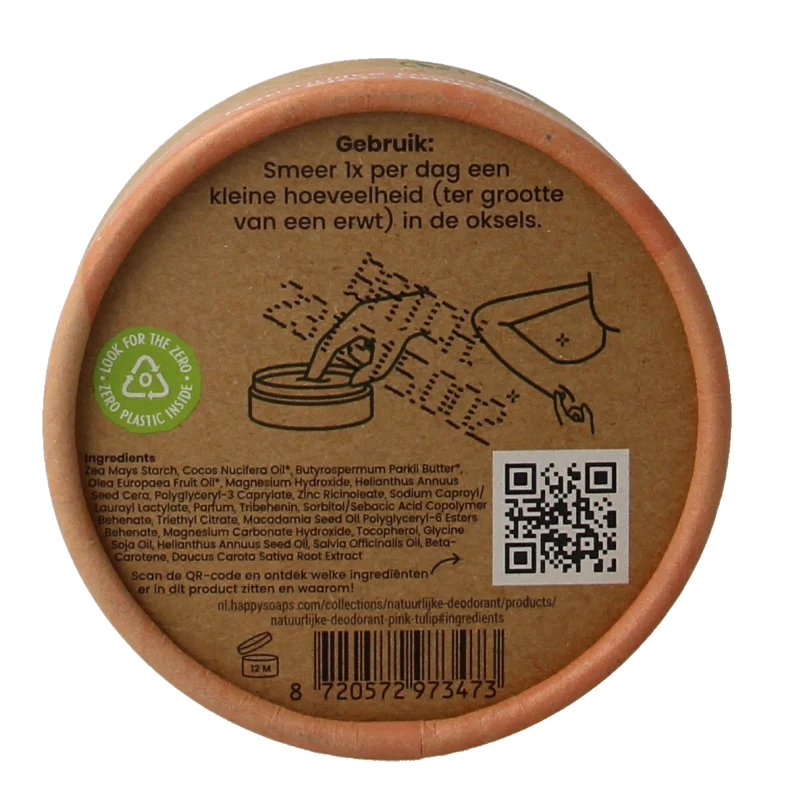 Happysoaps Deodorant pink tulip 45 Gram