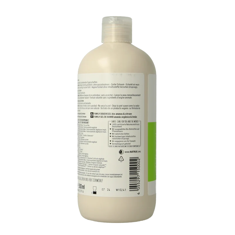 Sante Family showergel pineapple & lemon 500 Milliliter