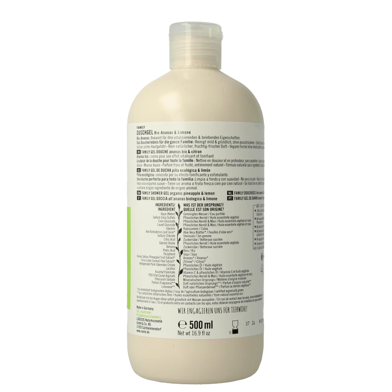 Sante Family showergel pineapple & lemon 500 Milliliter