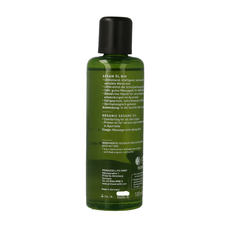 Primavera Sesam olie bio 100.00 Milliliter