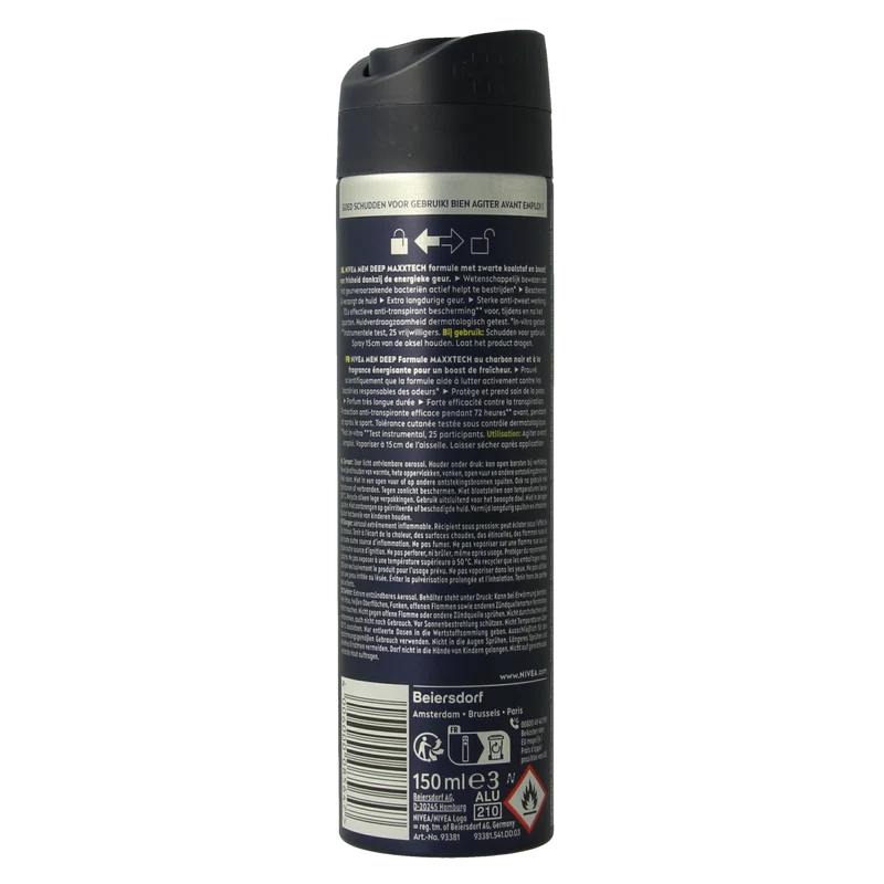 Nivea Men deodorant spray deep sport 150.00 Milliliter